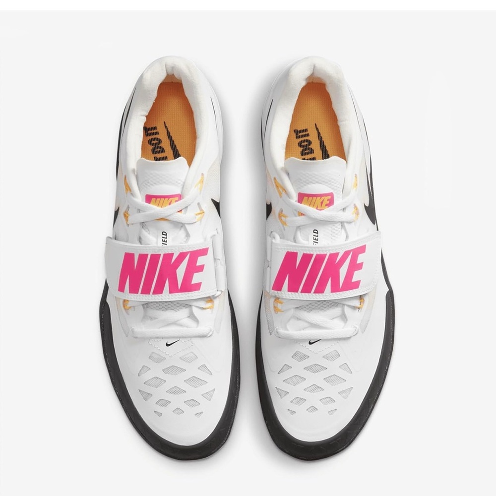 Nike White and Pink Athletic Shoes with Sturdy Base